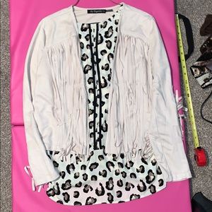 2 Piece Set By Together Fringed jacket & Top